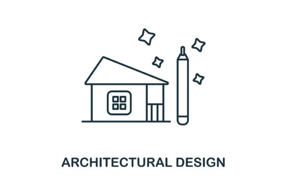 Architectural Design Icon: A Versatile Graphic Asset for Creative Projects