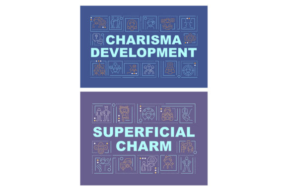 Charisma Development Word Banner Set: A Graphic Template Powerhouse for Marketing