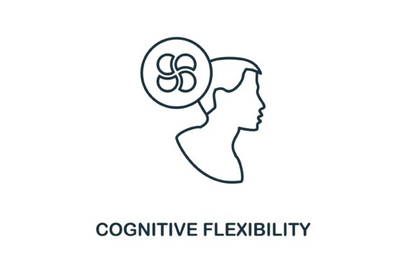 Cognitive Flexibility Icon: A Modern Design Asset for Local Branding
