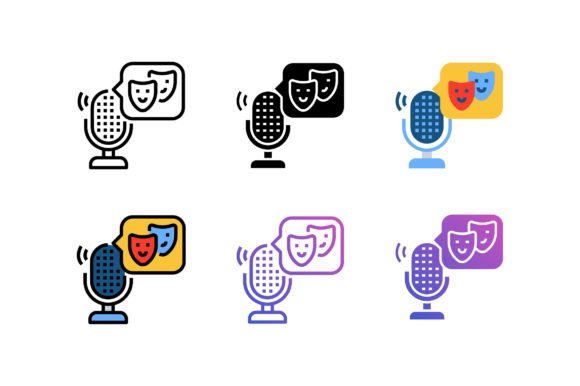 Comedy Podcast Icon: A Graphic Design Asset for Engaging Web Content