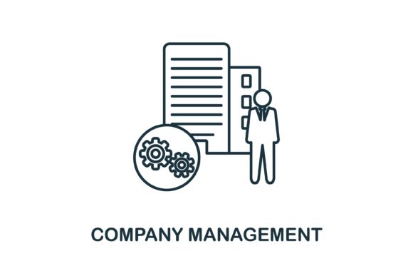Company Management Icon: A Versatile Graphic Design Asset for Small Business Branding