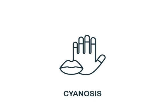 Cyanosis Icon: A Modern Design Asset for Local Business Branding