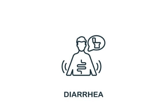 Diarrhea Icon: A Simple Graphic Design Asset for Visual Clarity