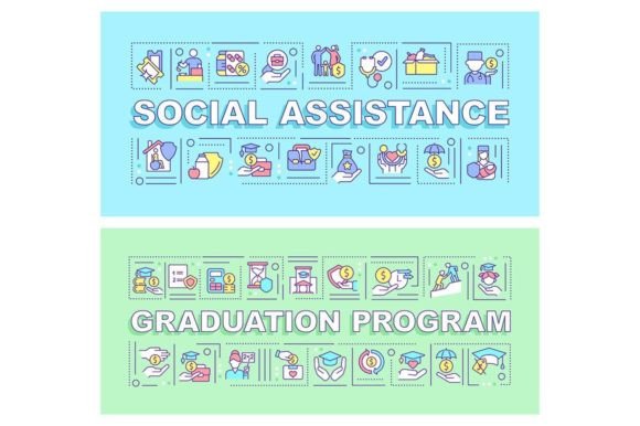 Enhancing Handmade Projects with the Social Assistance Word SVG Banner Set