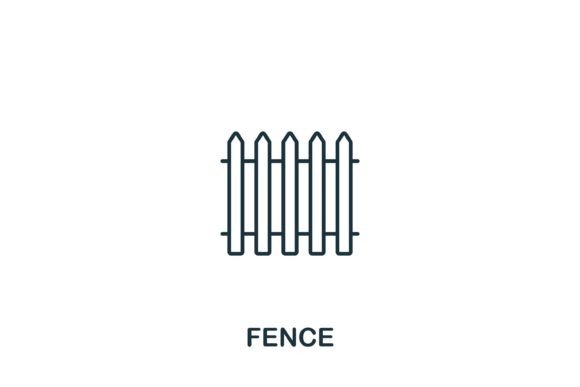 Fence Icon Graphics for Real-World Crafting and Design Projects