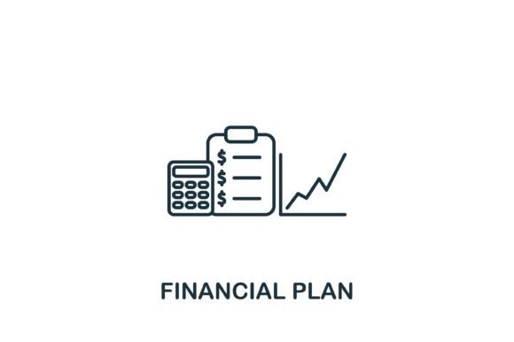 Financial Plan Icon: A Versatile Graphic Design Asset for Modern Branding