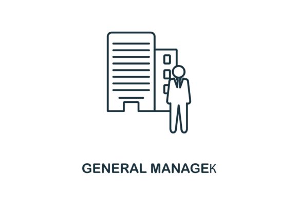 General Manager Icon: A Versatile Graphic Design Asset for Local Business Branding