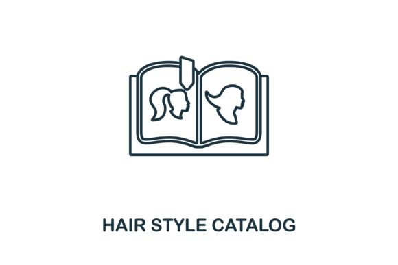 Hair Style Catalog Icon: A Practical Graphic Design Asset for Digital Sellers