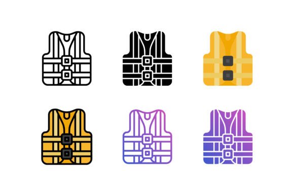 Life Vest Icon: A Versatile Graphic Design Asset for Local Branding