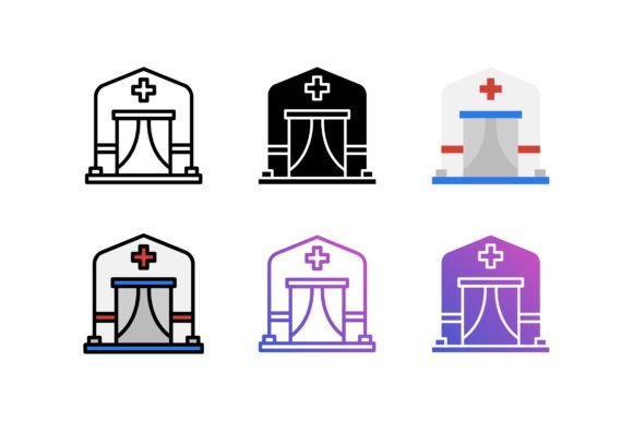 Medical Tent Icon: A Versatile Graphic Design Asset for Modern Branding