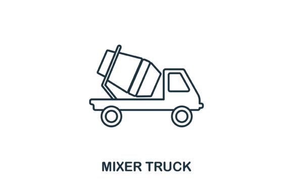Mixer Truck Icon: A Versatile Graphic for Crafters and Handmade Businesses