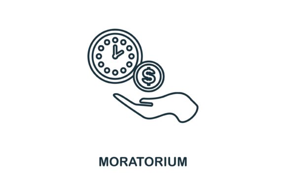 Moratorium Icon: A Modern Graphic Design Asset for Editorial and Web Publishing
