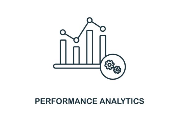 Performance Analytics Icon: A Modern Graphic Design Asset for Marketers