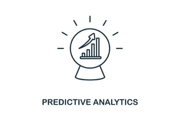 Predictive Analytics Icon: A Versatile Graphic Design Asset for Content Creators