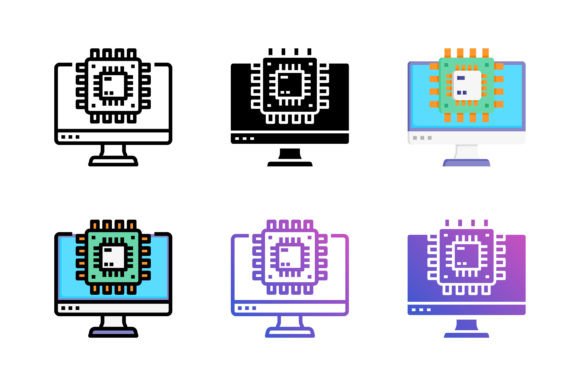 Processor CPU Icon: A Versatile Graphic for Crafters and Designers