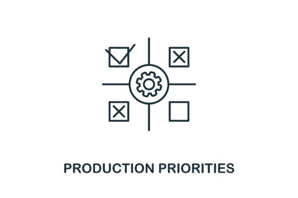 Production Priorities Icon: A Must-Have Graphic Design Asset for Handmade Creations