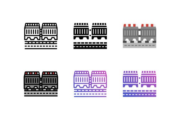 Road Barrier Icon: A Versatile Graphic Design Asset for Creative Projects