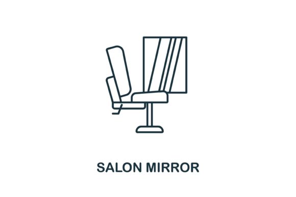 Salon Mirror Icon: A Versatile Graphic Design Asset for Crafters