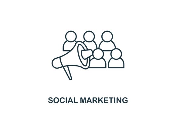 Social Marketing Icon: A Versatile Graphic for Commercial Design