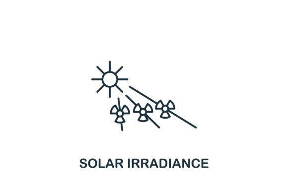 Solar Irradiance Icon: A Versatile Graphic Design Asset for Modern Branding