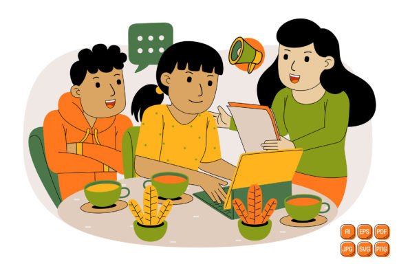 Teamwork Vector Illustration 14: A Practical Embroidery Design Review