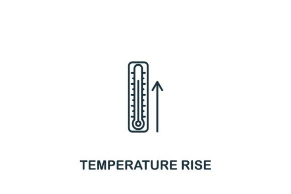 Temperature Rise Icon: A Versatile Design for Real-World Embroidery Projects