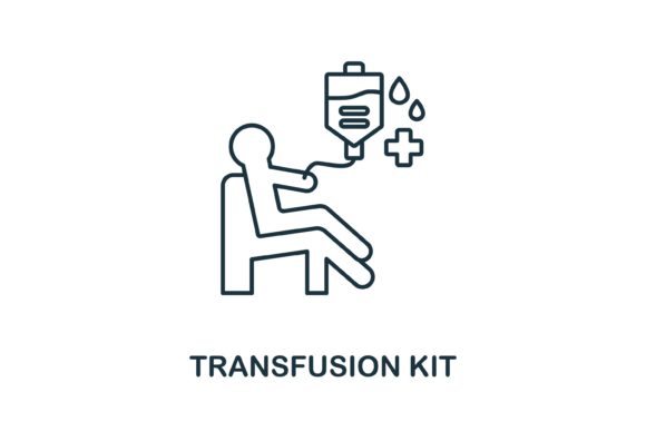 Transfusion Kit Icon: A Versatile Graphic for Medical-Themed Design Projects