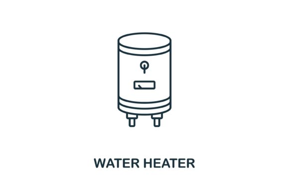 Water Heater Icon: A Versatile Graphic Design Asset for Content Creators