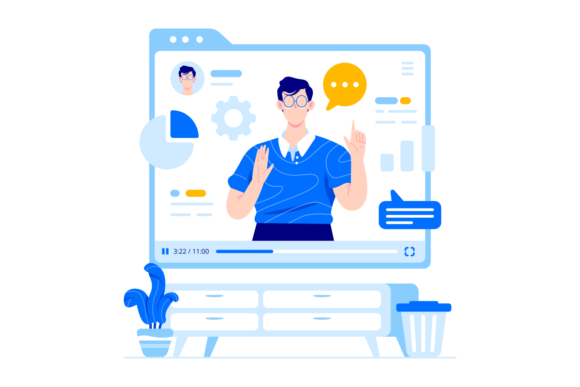 Webinar Vector Illustration: A Versatile Graphic for Modern Design Projects