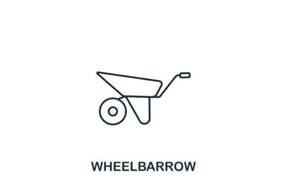 Wheelbarrow Icon: A Simple Graphic for Bold Commercial Design