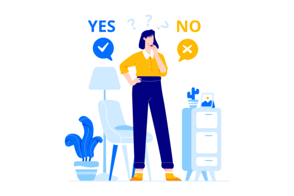Yes or No Vector Illustration: A Versatile Graphic for Small Business Branding